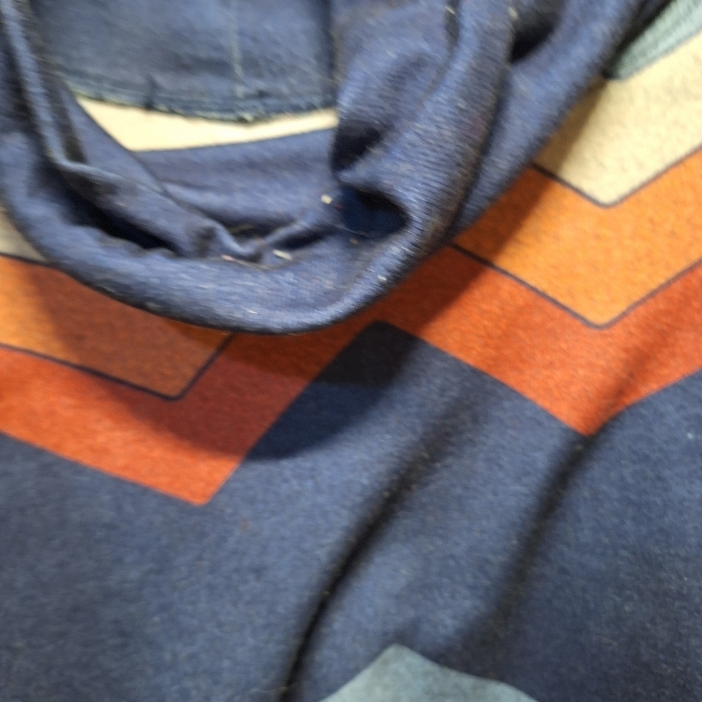 Chevron Sweatshirt Sweater Multicolor Turtleneck Size 1X - Picture 2 of 4